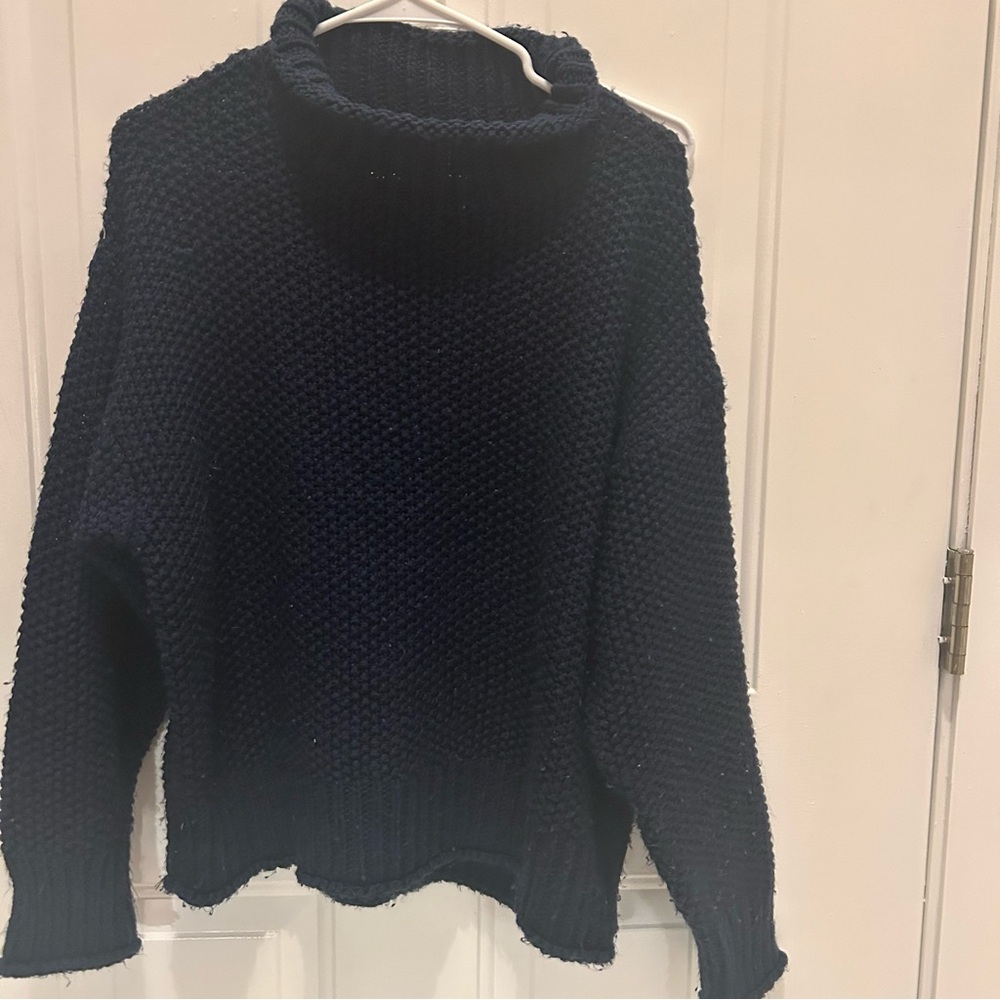 Adyp Turtle Neck Navy Knitted Sweater